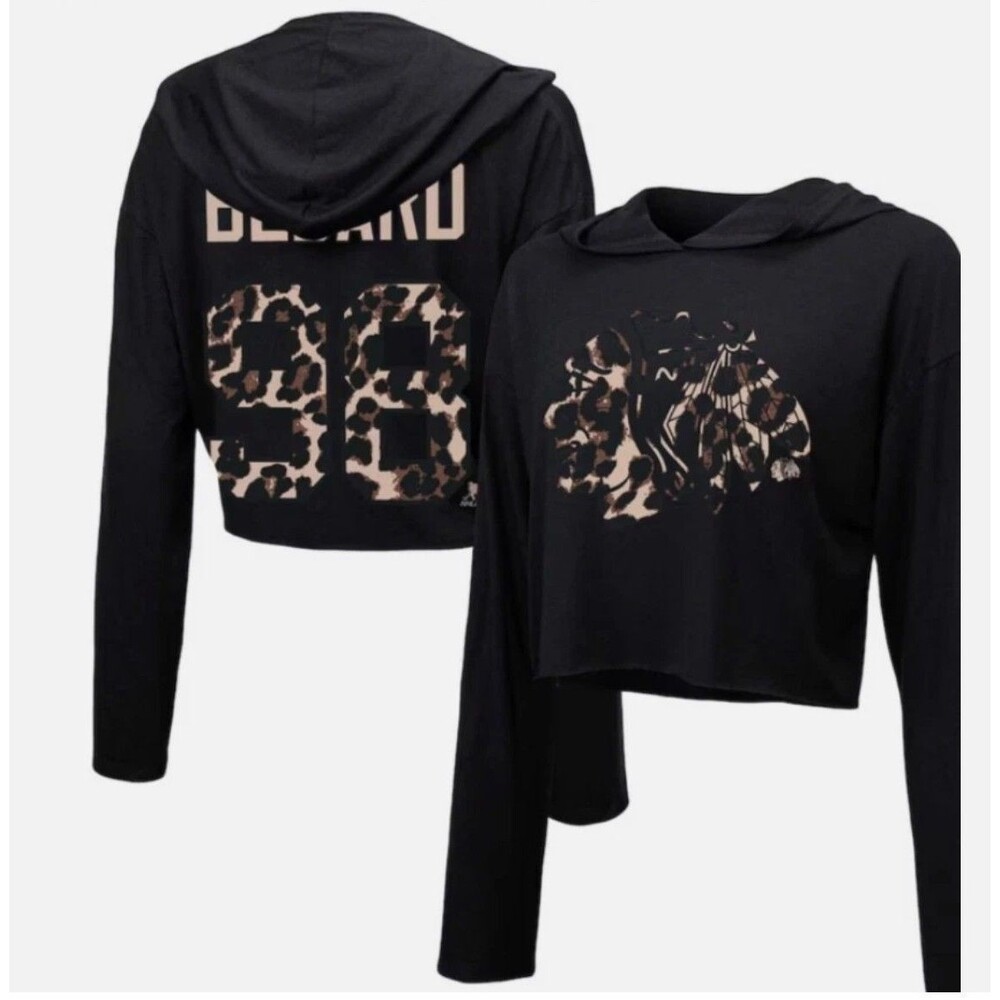 NWT - Women's Majestic Threads Connor Bedard Chicago Blackhawks Leopard Size S